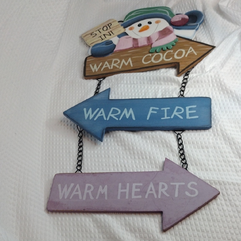 Snowman Themed Directional Sign